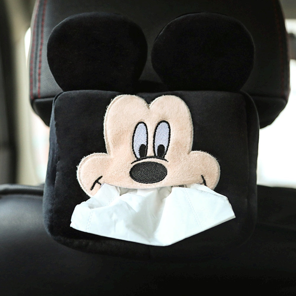 Cute Plush Animal Car Tissue Box Holder - Portable, Multi-Functional Drawer Design For Women'S Vehicles Cute Car Accessories For Women Tissue Box Holder Car