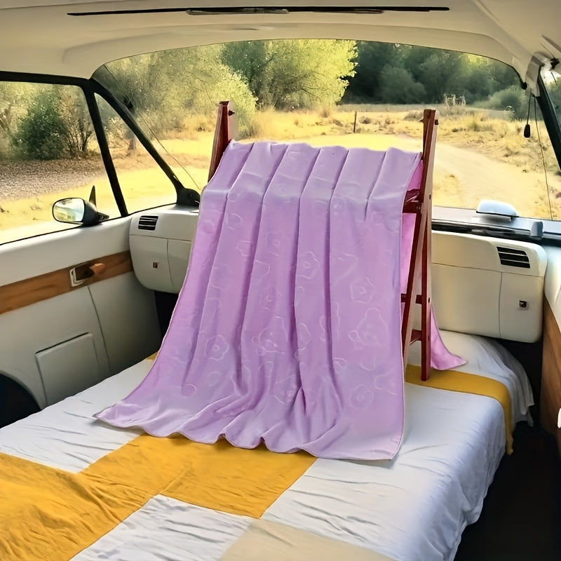 Super Soft Microfiber Bath Towel, Highly Absorbent and Quick Drying Design with Cute Bear Pattern, Suitable for Bathroom, Shower, Swimming Pool and Beach - 200g Thickened Microfiber Cloth