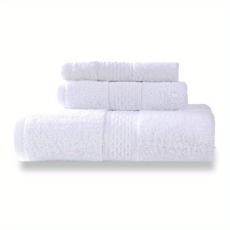 Set of Three Or Six Soft, Absorbent Cotton Towels And Bath Towels.
