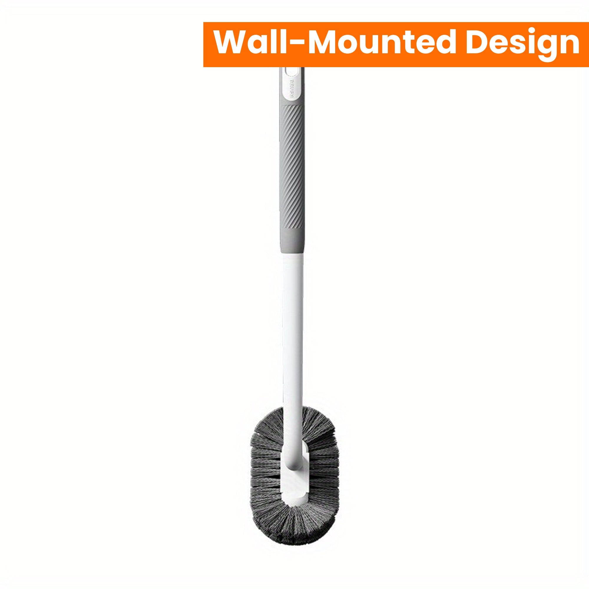 Flexible Long-Handle Toilet Brush with Soft Bristles - No Dead Corner, Wall-Mounted Design for Efficient Bathroom Cleaning