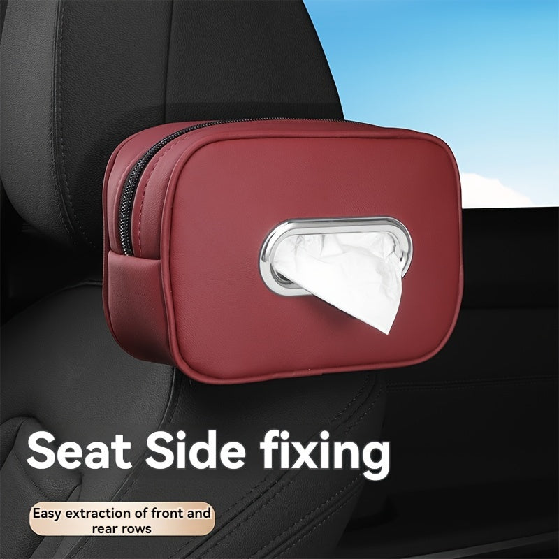 Faux Leather Car Sun Visor Tissue Box - Easy to Extract, No Land Occupation, Comfortable Napkin Holder for Auto Interior Decor, Auto Interior Accessory | Modern Car Accessory | Durable Material, Tissue Box for Car
