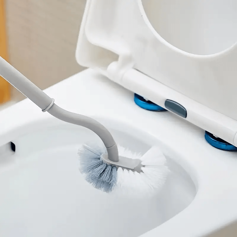 1pc C-Curve Design Toilet Brush - Cool Summer Limited Edition, Comfortable Handle, Thorough Cleaning with No Dead Spots - Suitable for Bathroom, Toilet, Kitchen, Bedroom, Car, Durable and No Power Required