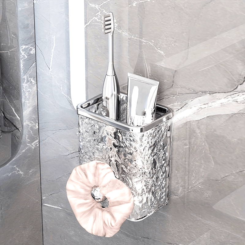 Glacier Pattern Wall-mounted Storage Box without Drilling Bathroom Toiletries Storage Rack Bathroom Storage Shelf