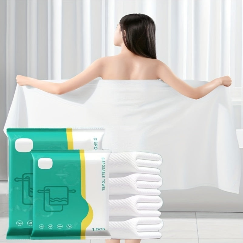 1pc Portable Disposable Bath Towels, With 3 Different Sizes, Larger And Thicker, Individually Packaged, Comfortable For Bathing, Highly Absorbent, Suitable For Business Trips, Families, Gyms, Offices, Vacations, And Camping,Travel Essentials