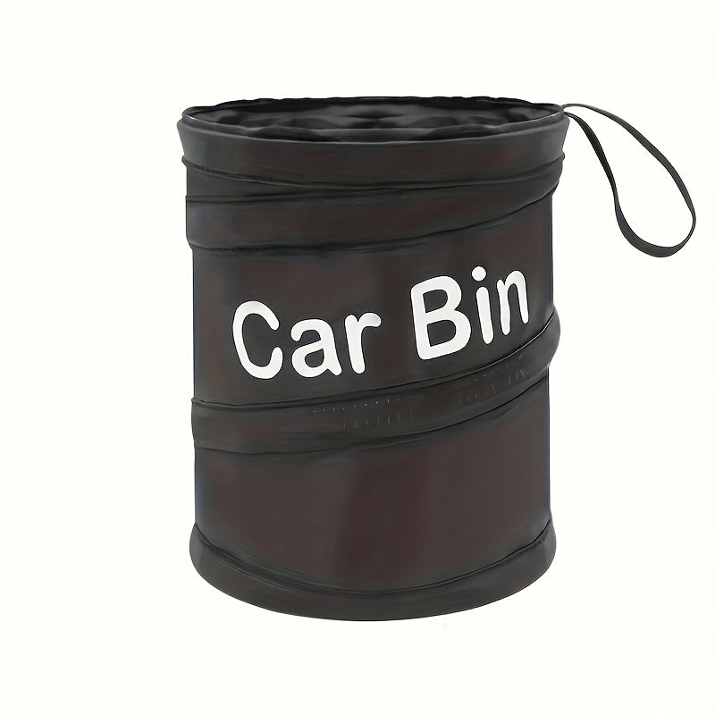 Foldable Portable Trash Can - Durable Polyamide, Leak-Proof Design, Ideal for Vehicles, Home & Office Use - Must-Have for Travel and Camping, Travel Essentials|Compact Trash Can|Secure Closure