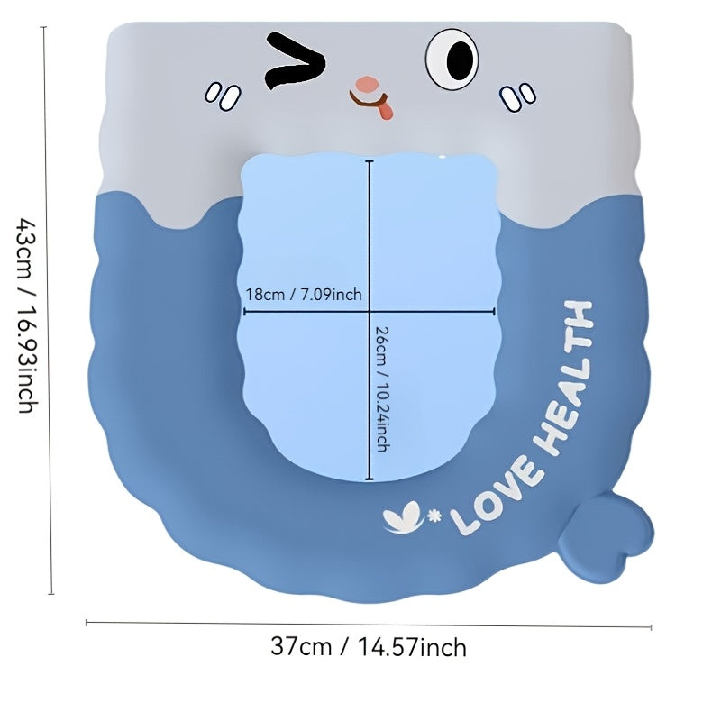 1pc Fit EVA Toilet Seat Cover, Thickened All-Season Waterproof Pad, Lightweight, Hand Wash Only, Comfortable Bathroom Accessory