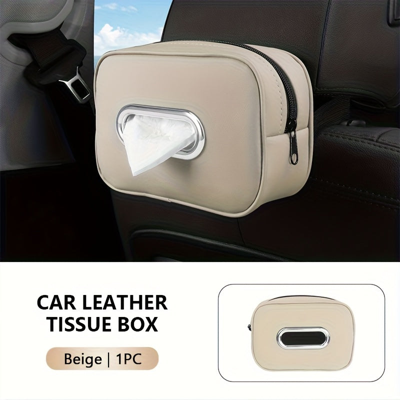 Faux Leather Car Sun Visor Tissue Box - Easy to Extract, No Land Occupation, Comfortable Napkin Holder for Auto Interior Decor, Auto Interior Accessory | Modern Car Accessory | Durable Material, Tissue Box for Car