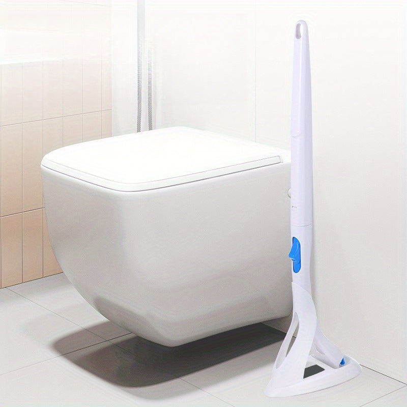 Disposable Toilet Brush with Water-Soluble Cleaning Head, Heavy-Duty Stain Removal and Replacement Set