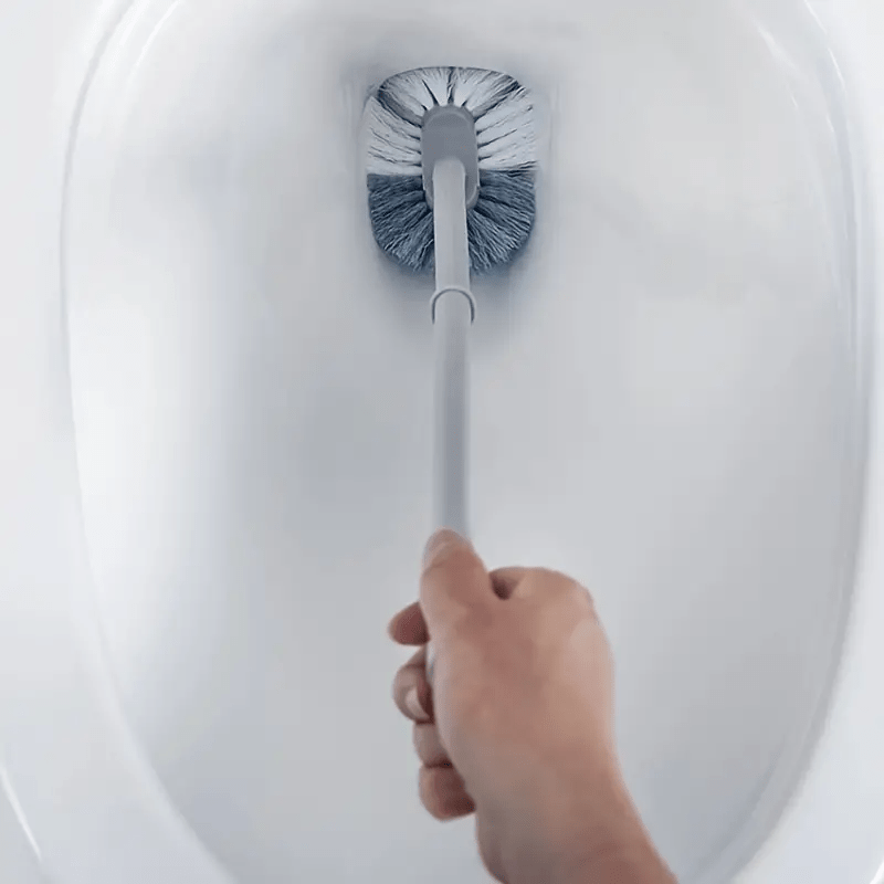 1pc C-Curve Design Toilet Brush - Cool Summer Limited Edition, Comfortable Handle, Thorough Cleaning with No Dead Spots - Suitable for Bathroom, Toilet, Kitchen, Bedroom, Car, Durable and No Power Required