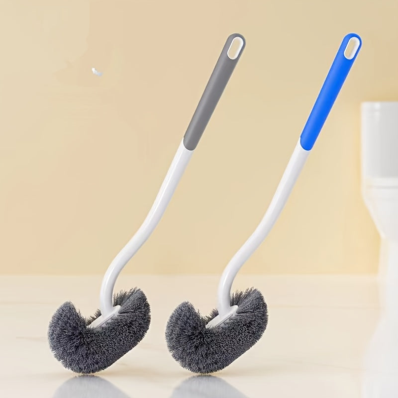 Ergonomic Non-Slip Toilet Brush - Reusable, Hygienic Bathroom Cleaning Tool with Durable Plastic Handle