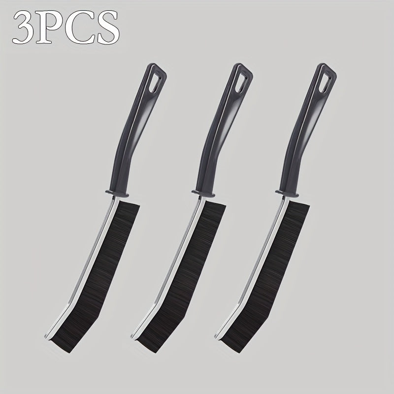 3pcs Multi-purpose Gap Cleaning Brush Set: All-in-one Cleaning King for Bathroom, Toilet, Kitchen, Electric-free Hard Brush Easily Handles Toilet, Sink, Drain Pipe and Tiles