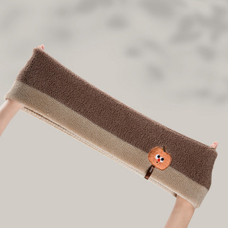 1pc Winter Warm Knitted Toilet Seat Cushion, Thickened Plush Fabric, All-Season, Full Coverage, Machine Washable with Convenient Handle for Home Comfort