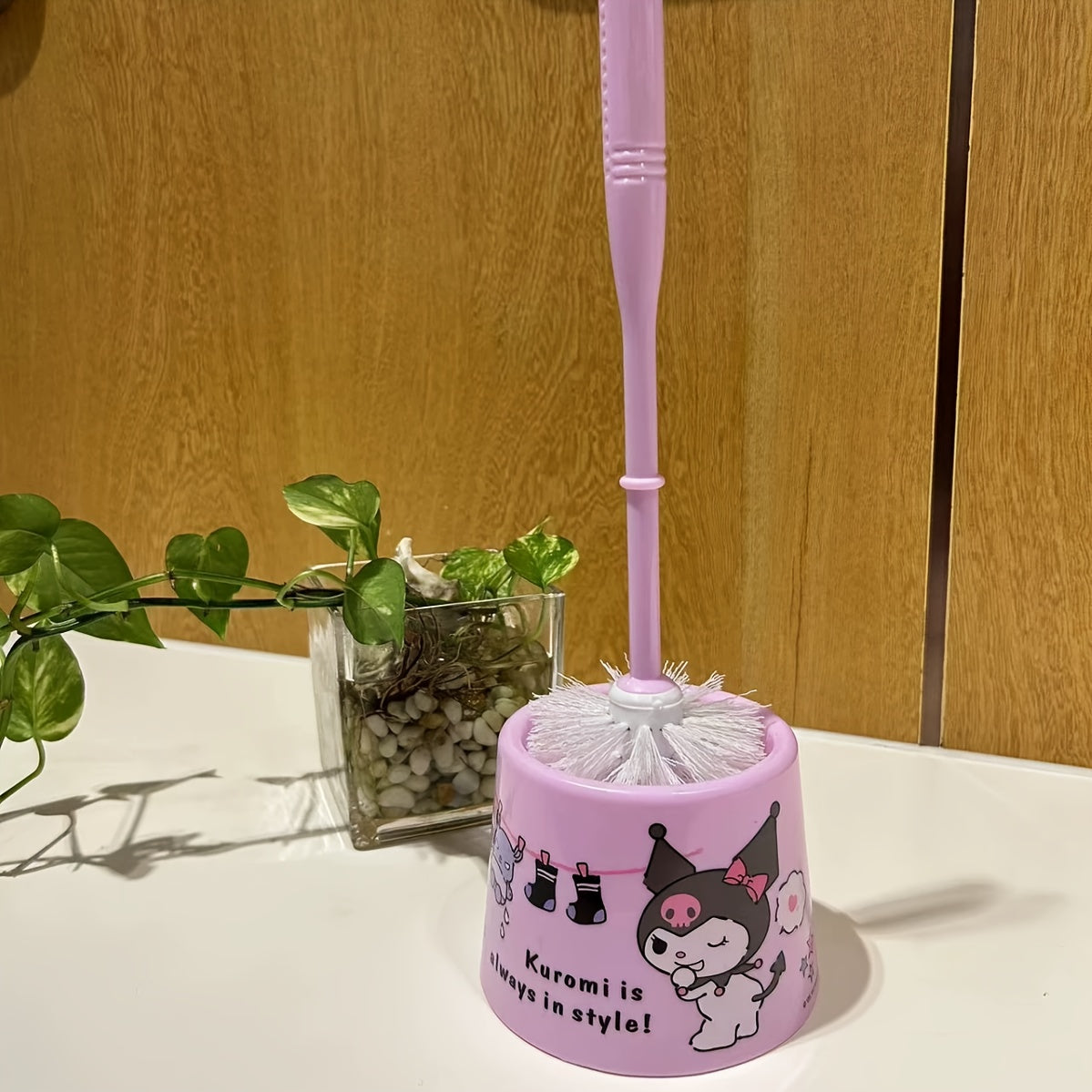 For Hello Kitty for Kuromi for Cinnamoroll for My Melody Toilet Brush Set, Durable Plastic, Easy-to-Use, Creative Design, Ideal for Home Bathroom Cleaning, Bathroom Accessories | Playful Design | Durable Plastic, Toilet Brush
