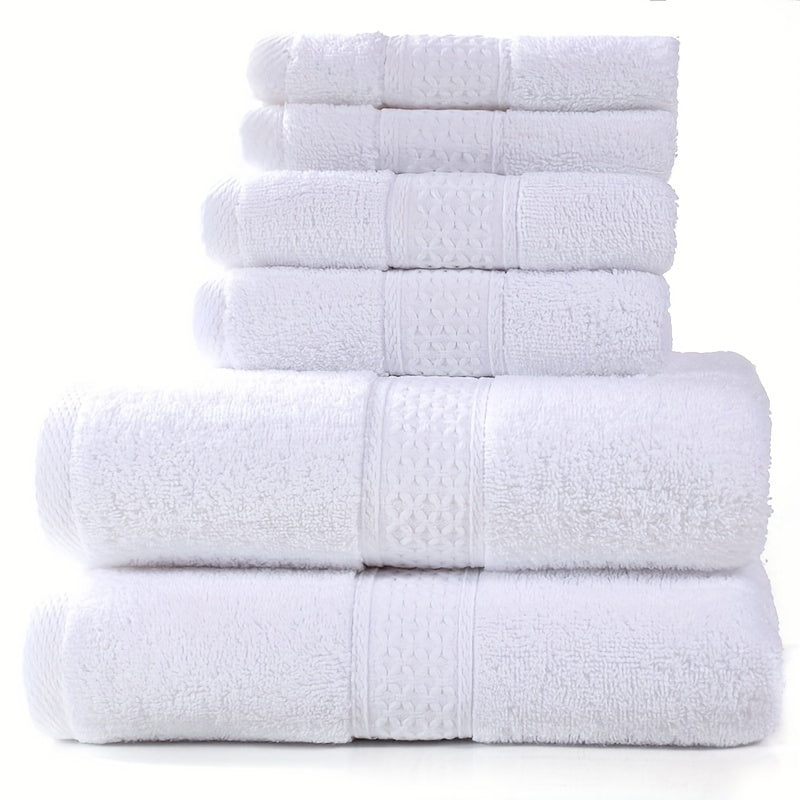 Set of Three Or Six Soft, Absorbent Cotton Towels And Bath Towels.