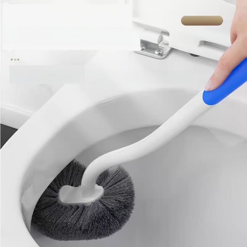 Ergonomic Non-Slip Toilet Brush - Reusable, Hygienic Bathroom Cleaning Tool with Durable Plastic Handle