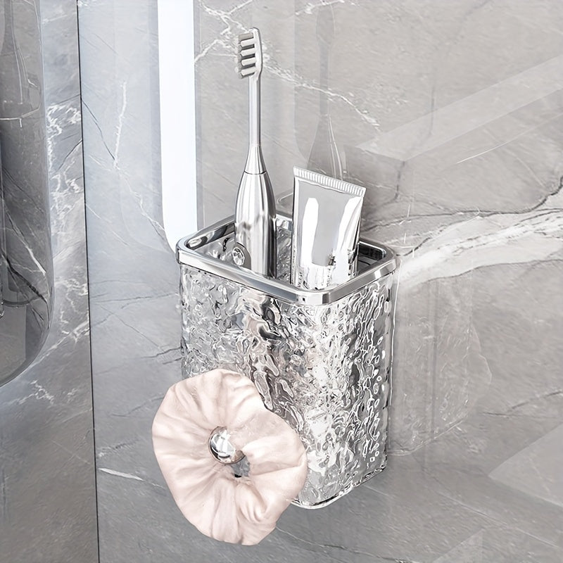 Glacier Pattern Wall-mounted Storage Box without Drilling Bathroom Toiletries Storage Rack Bathroom Storage Shelf