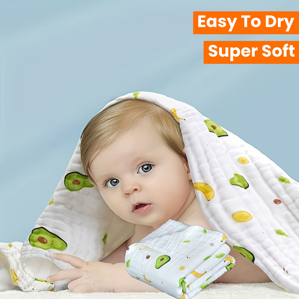 Super Soft 4-Layer Baby Bath Towel - Strong Water Absorption & Easy To Dry, Christmas Halloween Thanksgiving Day Gift