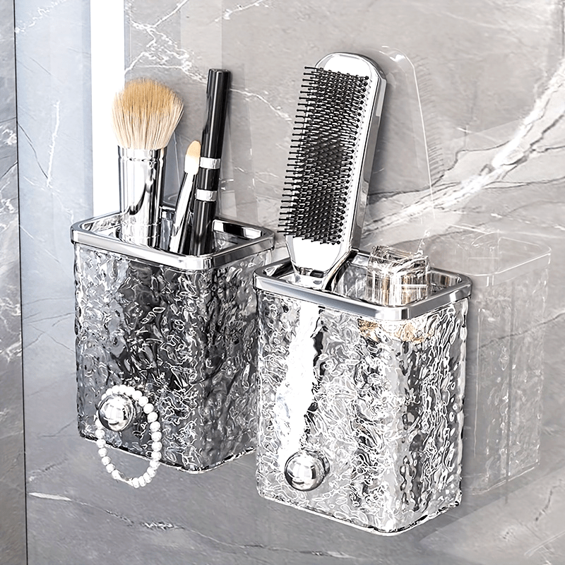 Glacier Pattern Wall-mounted Storage Box without Drilling Bathroom Toiletries Storage Rack Bathroom Storage Shelf